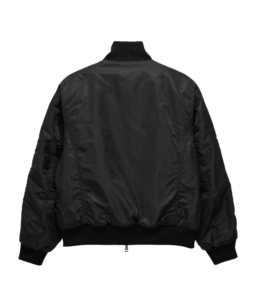 DANDEL cropped studded MA-1 jacket (カーキ) MUSINSA公式 | DANDEL DD cropped studded MA-1 jacket (KHAKI)